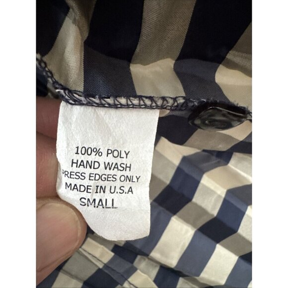 Beluva San Francisco Women's Button Up Long Sleeve Blue Plaid Shirt Size Small - Picture 4 of 5
